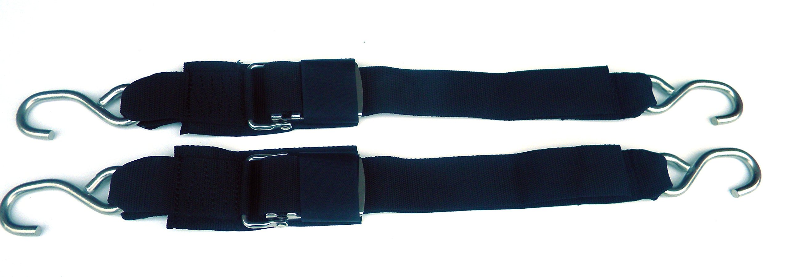 Rod Saver Stainless Steel Quick Release Transom Tie-Down - 2 in x 6 ft - Pair