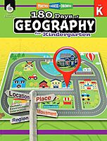 180 Days™: Social Studies, Geography for Kindergarten Practice Workbook for Classroom and Home, Cool and Fun Practice Created by Teachers (180 Days of Practice)