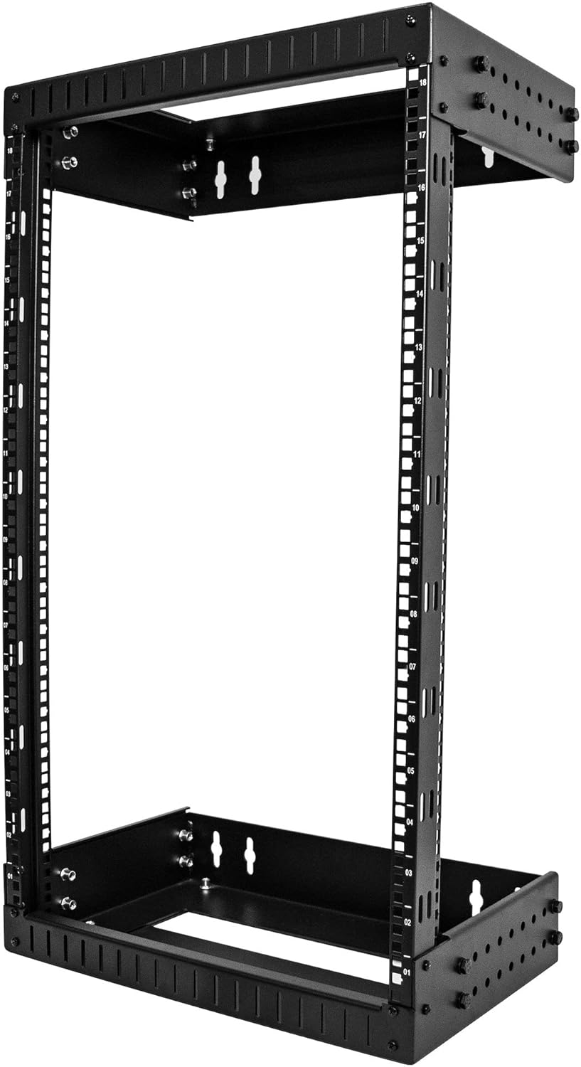 StarTech.com 2-Post 19" Open-Frame Wall Mount Network Rack with Adjustable Depth
