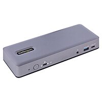 StarTech.com USB-C Docking Station Multi Monitor HDMI/DP/USB-C Video Output, Triple Monitor 4K30/Dual 4K60, 7-Port USB Hub, 60W Power Delivery, GbE, 3.5mm Audio, Works with Chromebook, TAA