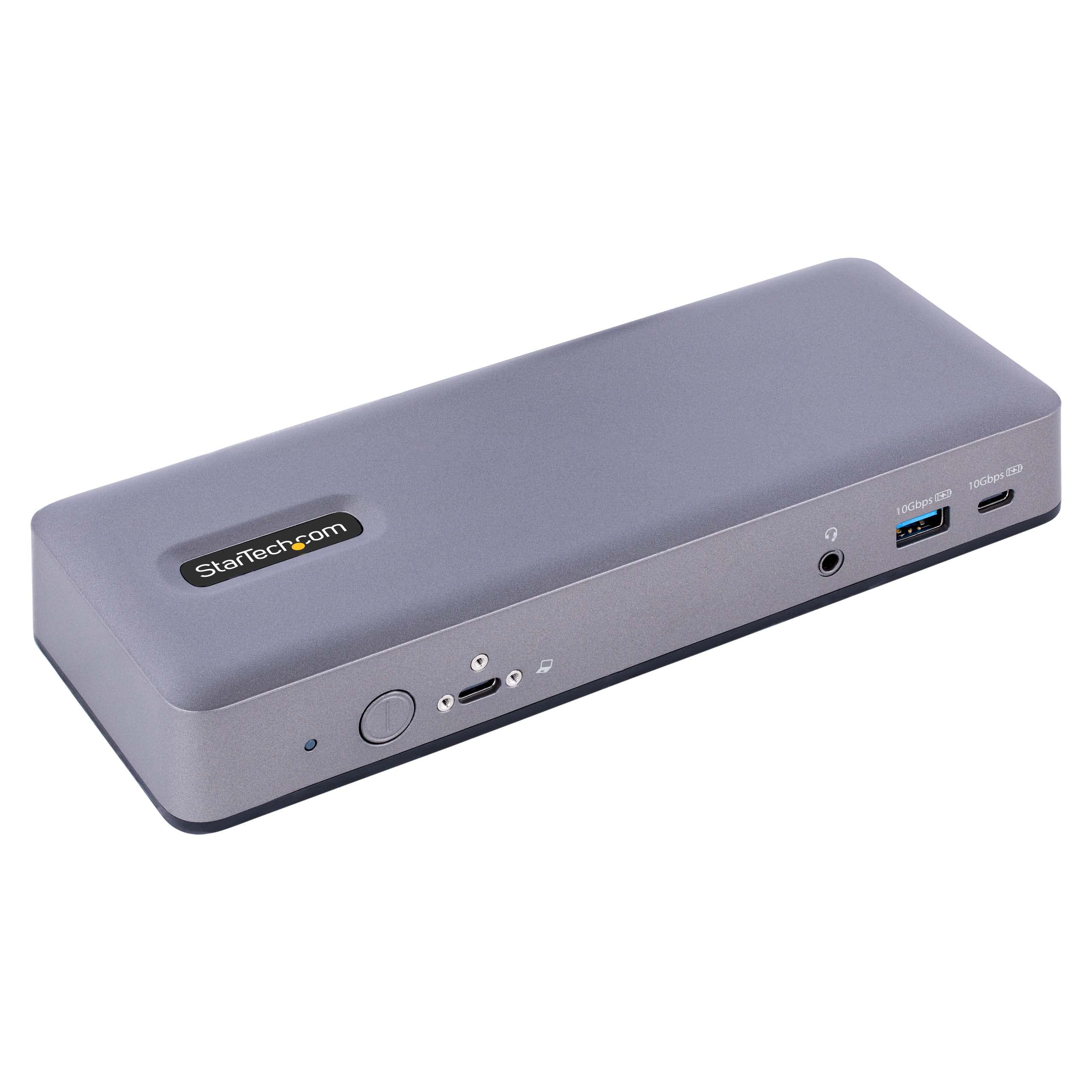 StarTech.com USB-C Docking Station Multi Monitor HDMI/DP/USB-C Video Output, Triple Monitor 4K30/Dual 4K60, 7-Port USB Hub