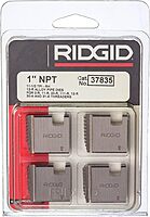 RIDGID 37835 Manual Threader Pipe Dies, Right-Handed Alloy NPT Pipe Dies with Nominal Pipe Size of 1-Inch for Ratchet