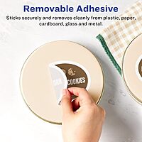 AVERY Matte White Removable Oval Labels, Sure Feed Technology, 4.25" x 2.5"