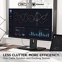 VIEWSONIC Docking Monitor with USB-C, Ethernet and Ergonomic Stand