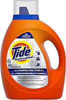 Tide Professional Commercial Liquid Laundry Detergent, Floral, 105 Fl oz, 80 Loads (4-Pack)
