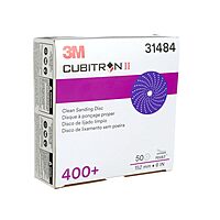 3M Cubitron II Hookit Clean Sanding Abrasive Disc 31484, 6 in, 400+ Grade, High Performance, Long Lasting
