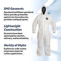 DuPont ProShield 10 Disposable Protective Coverall with Serged Seams, Elastic Cuff and Ankles, Blue, 3X-Large, 25-Pack