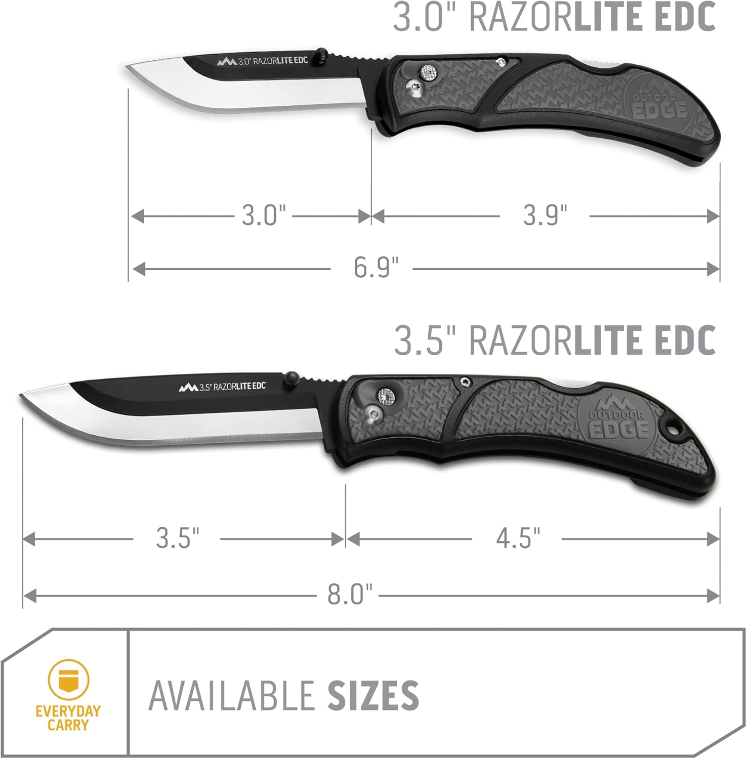 OUTDOOR EDGE 3.5" RazorLite EDC Pocket Knife with Replaceable Blades and Clip