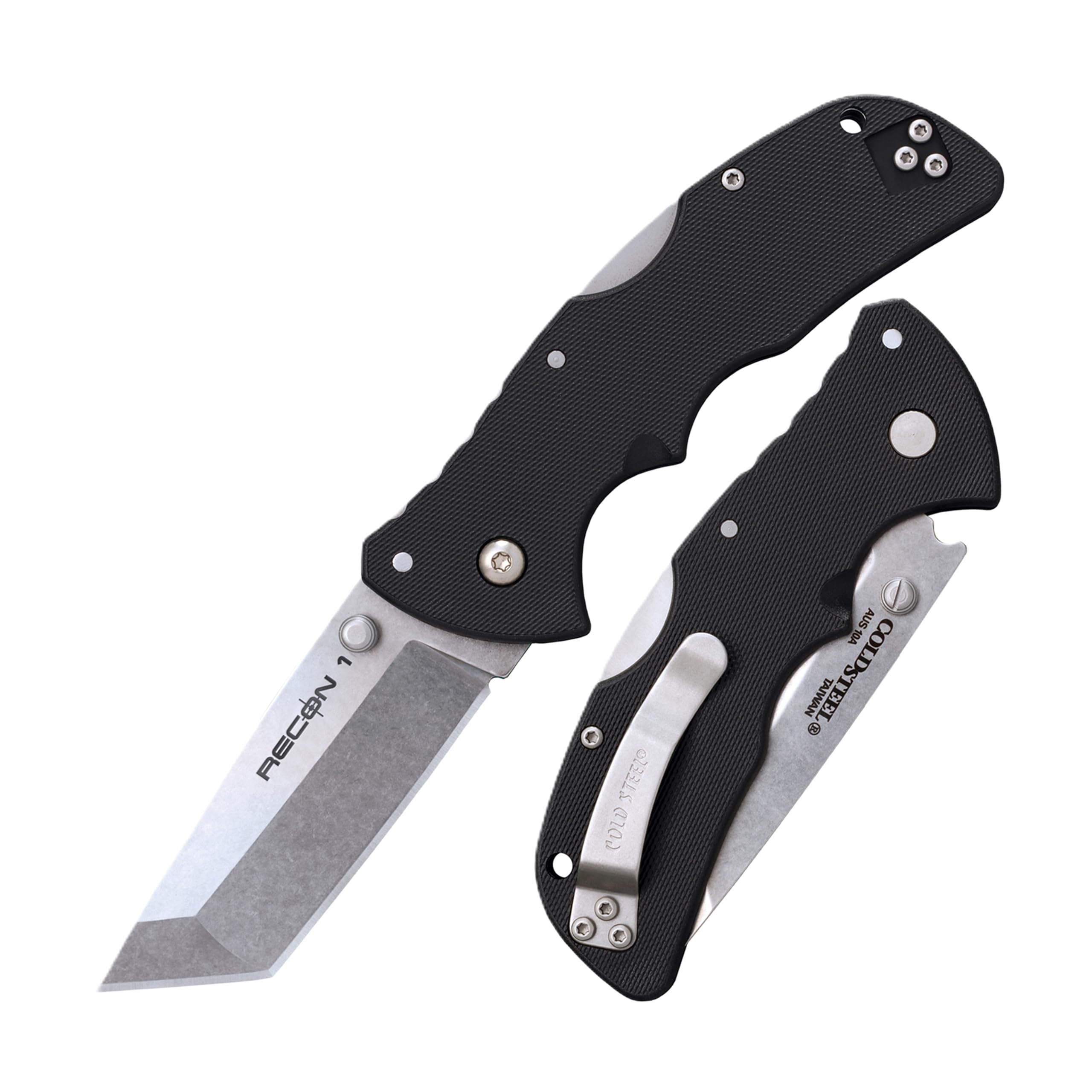 Cold Steel Mini Recon 1 3" AUS10A Folding Knife with 4" GFN Handle & Tri-Ad Lock