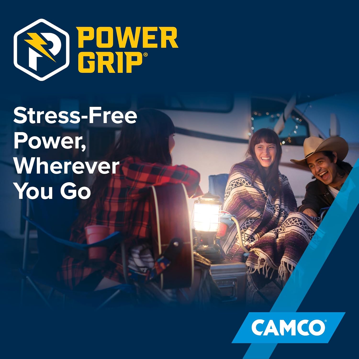 Camco Power Grip RV 12" 30-Amp Circuit Analyzer Dogbone - Features Integrated Surge Protection & Fault Indication, 12"