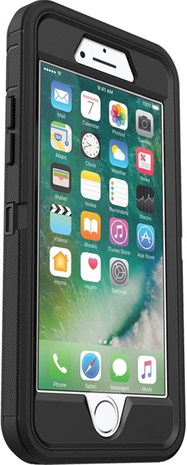 OtterBox iPhone SE 3rd/2nd Gen, iPhone 8/7 (Non-Retail/Ships in Polybag) Defender Series Case - Black, Rugged & Durable