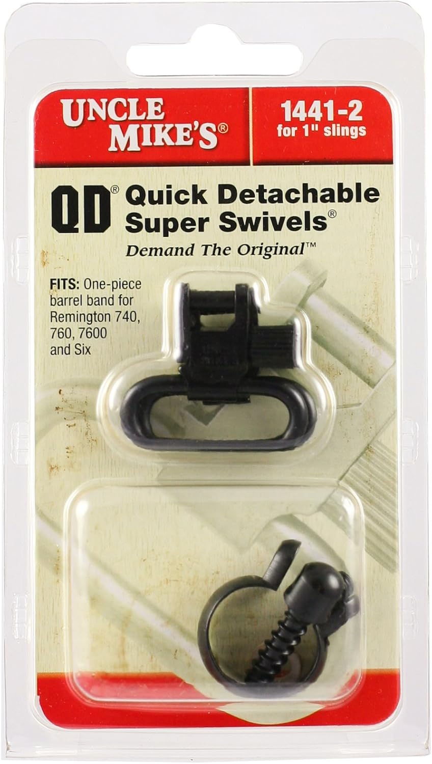 Uncle Mike's Remington 760 & 7600 Swivels Swivels 760 BB Blued 1', Clam 14412