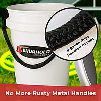 SHURHOLD One Bucket System - 5 Gallon Bucket with Rope Handle, Lid, Caddy & Grate