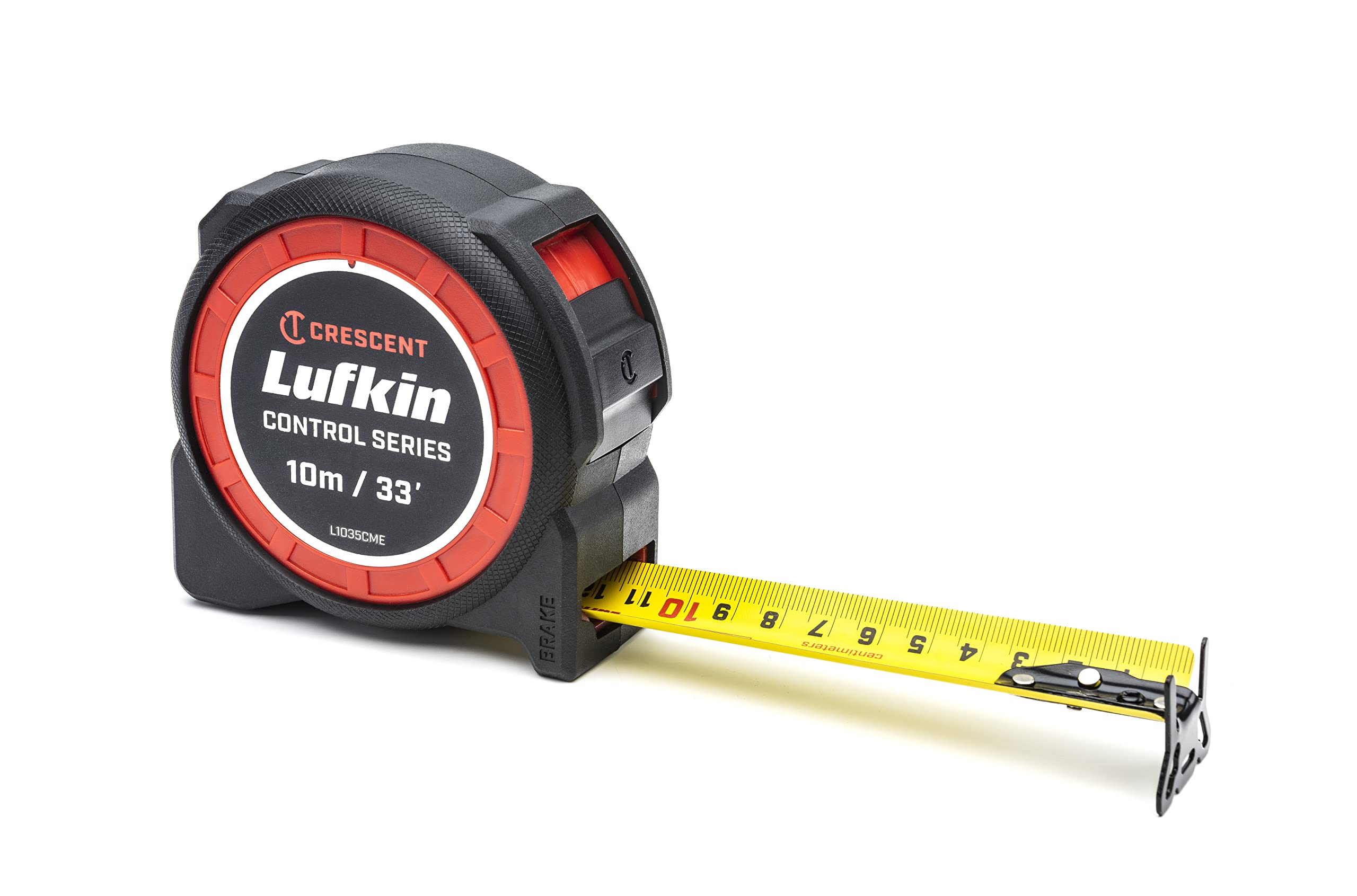 Crescent Lufkin 1-3/16 x 10m/33' Command Control Series Yellow Clad Tape Measure - L1035CME-02