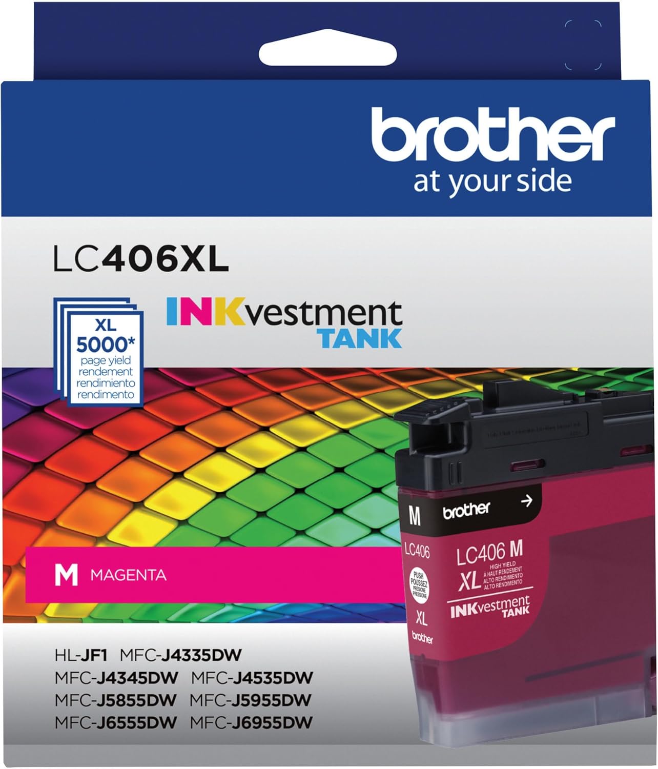 Brother LC406XL INKvestment Magenta High-Yield Ink Tank, LC406XLM