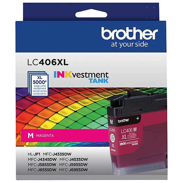 Brother LC406XL INKvestment Magenta High-Yield Ink Tank, LC406XLM