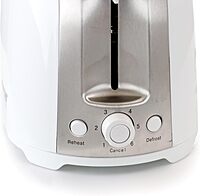 BETTER CHEF 2-Slice Wide-Slot Cool-Touch Toaster with Reheat & Defrost and Stainless-Steel Accents
