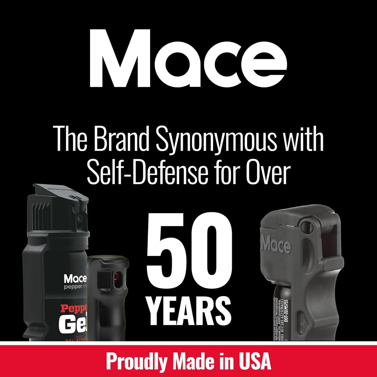 Mace Brand Triple Action Pocket Model Pepper Spray, Black, Normal
