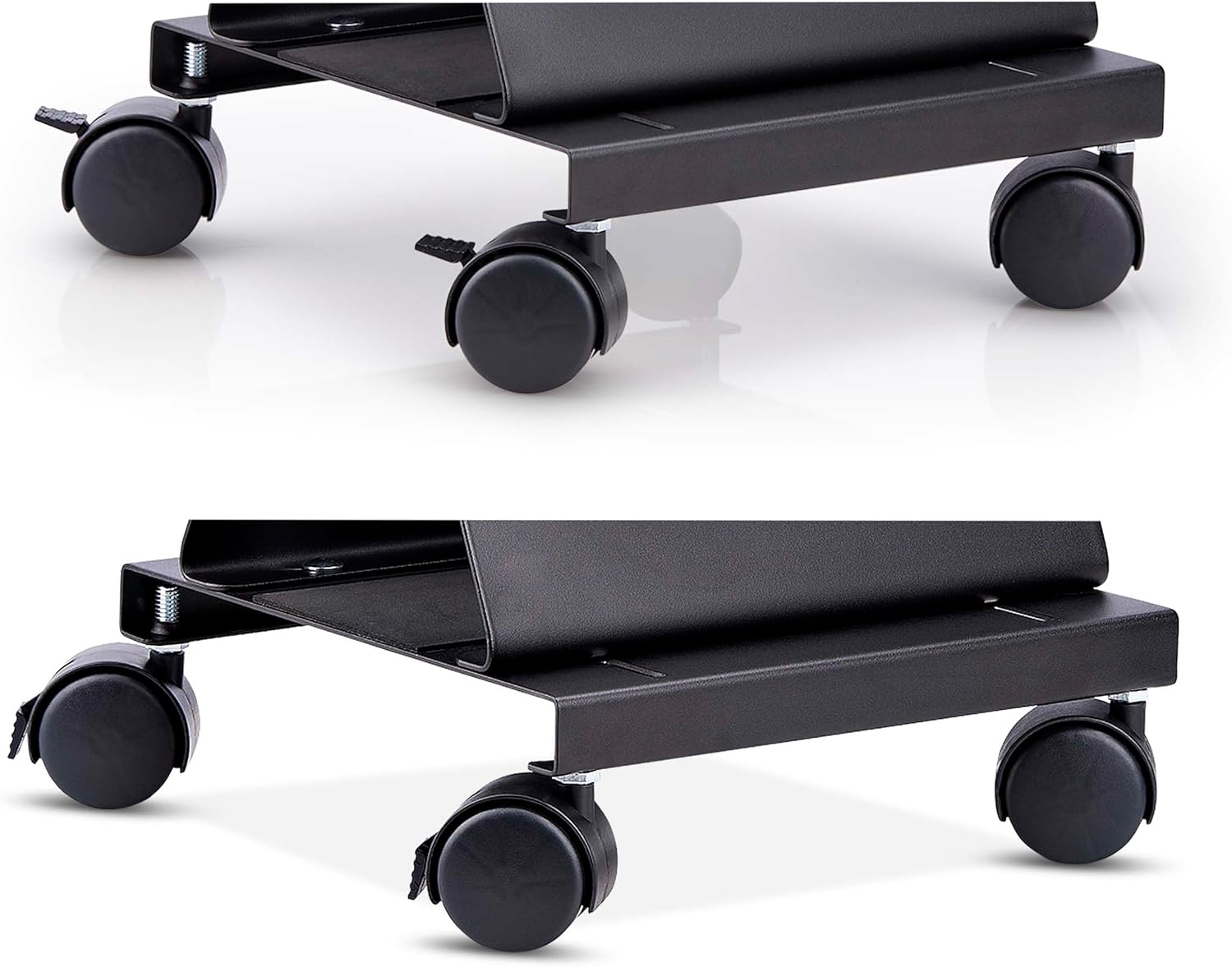 StarTech.com Computer Tower Cart, Rolling Mobile CPU Caddy on Wheels, Max Load 46.3lb/21kg, Adjustable Desktop Case Mount