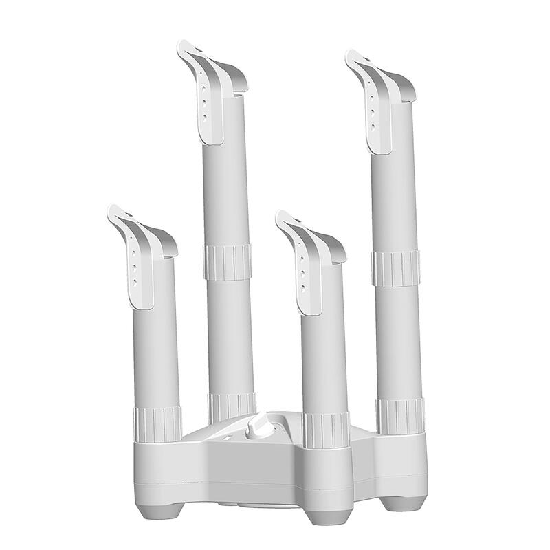 LifeSmart BD001 4 Post Fast Airflow, Timer, and 250W Convection Heater, Quick and Efficient Dryer for Work, Snow Boots, Canvas Shoes, Socks, and Gloves with Overheat Protection, Small, White