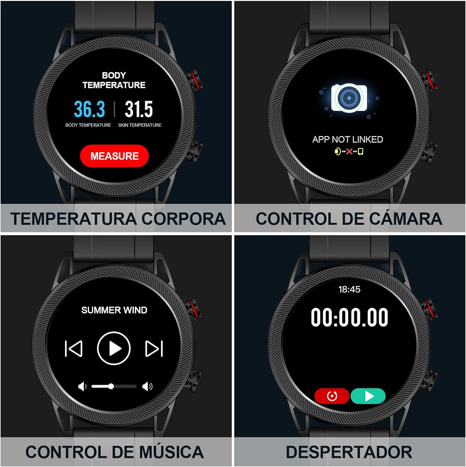 FreshFun Smartwatch Hombre y Mujer, Reloj