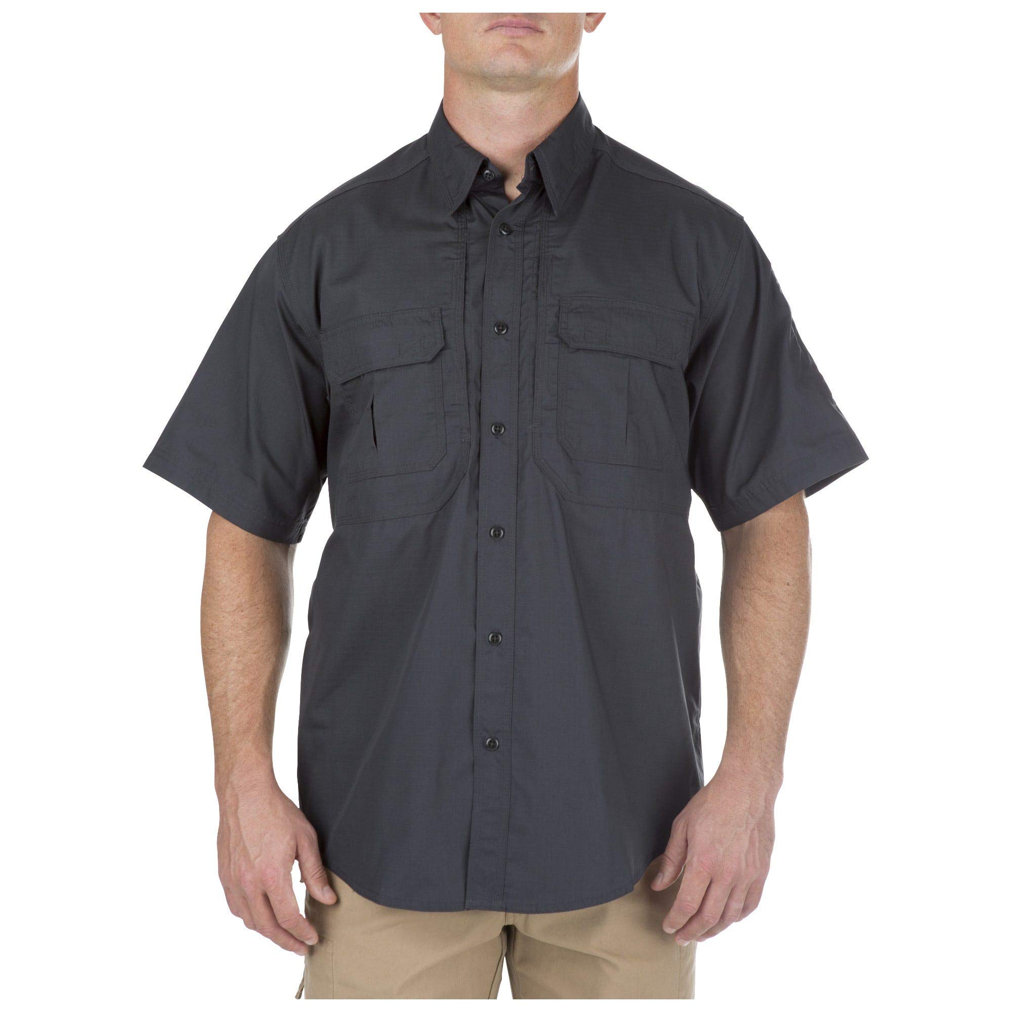 5.11 Tactical Mens Taclite Pro Button Down Short Sleeve Shirt with Pockets, Style 71175ABR