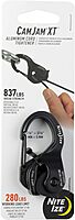 Nite Ize CamJam XT Aluminum Rope Tightener - Adjustable Rope Tightener Carabiner - Hiking & Camping Gear Essentials - Helps Tie Down Gear & Tents Cord Tightener