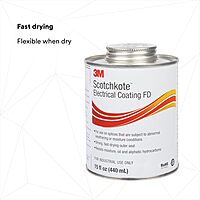 3M Scotchkote Electrical Coating FD, Fast-Drying Liquid, Flexible Sealant and Bonding Agent, Self-Contained Applicator