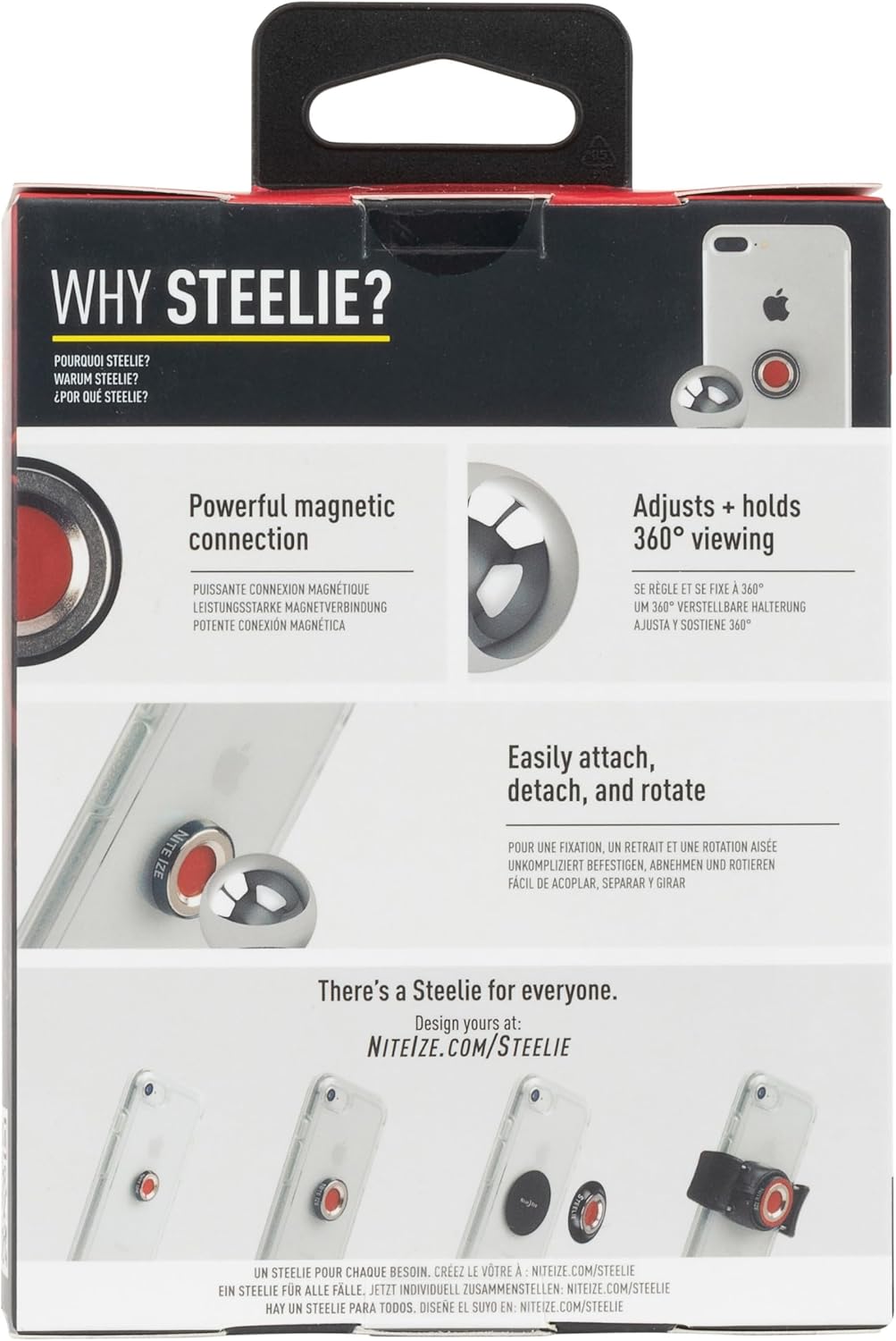 Nite Ize Steelie Vent Kit - Magnetic Phone Mount for Car Vents