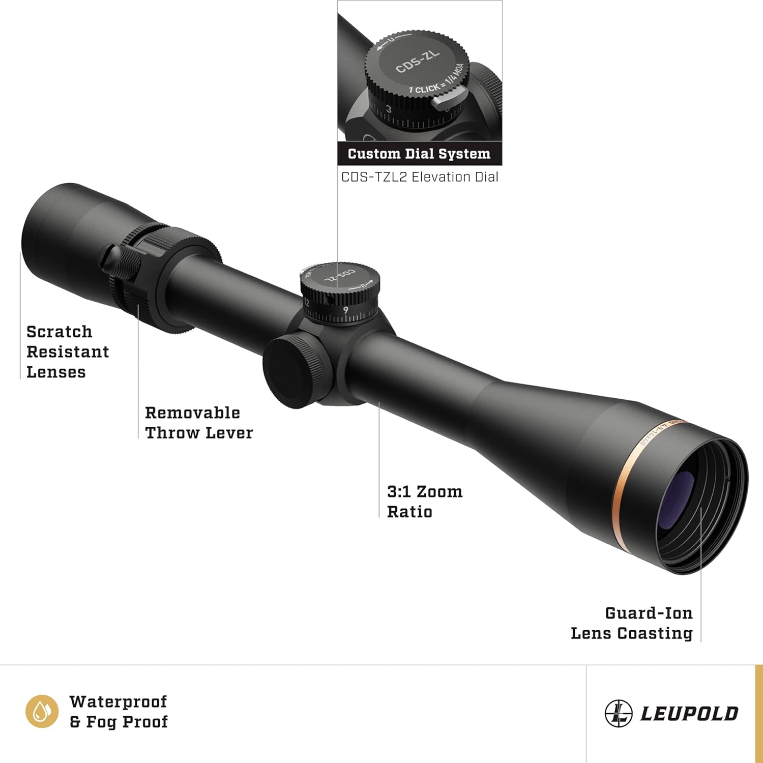 Leupold VX-3HD Riflescope with CDS-ZL ZeroLock Dial