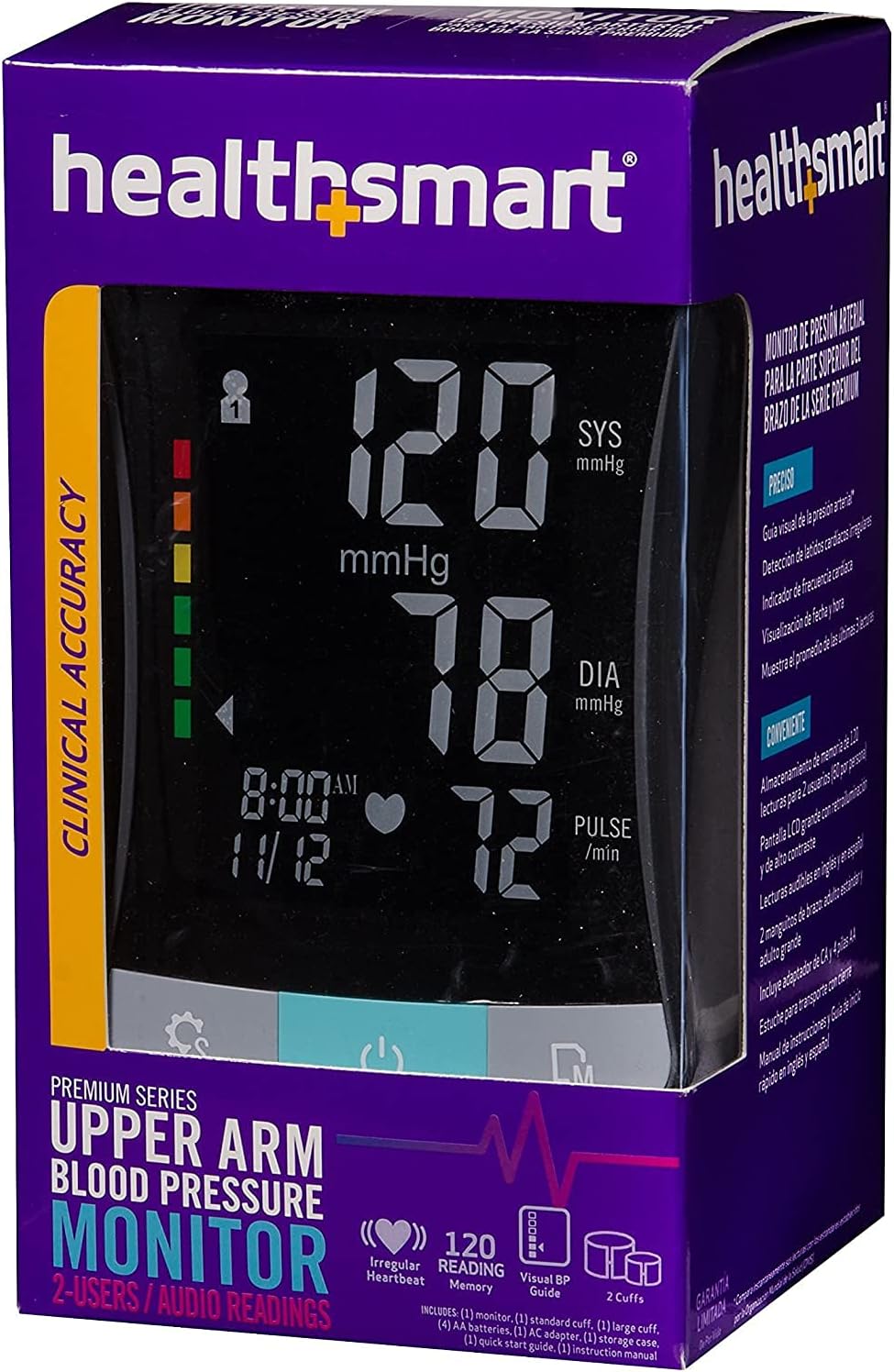 HealthSmart Digital Blood Pressure Monitor (Upper Arm & Wrist)