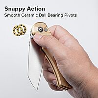 CIVIVI Pragma Prime Pocket Knife for EDC, 3.49" Wharncliffe Blade, Aluminum Handle, Reversible Clip