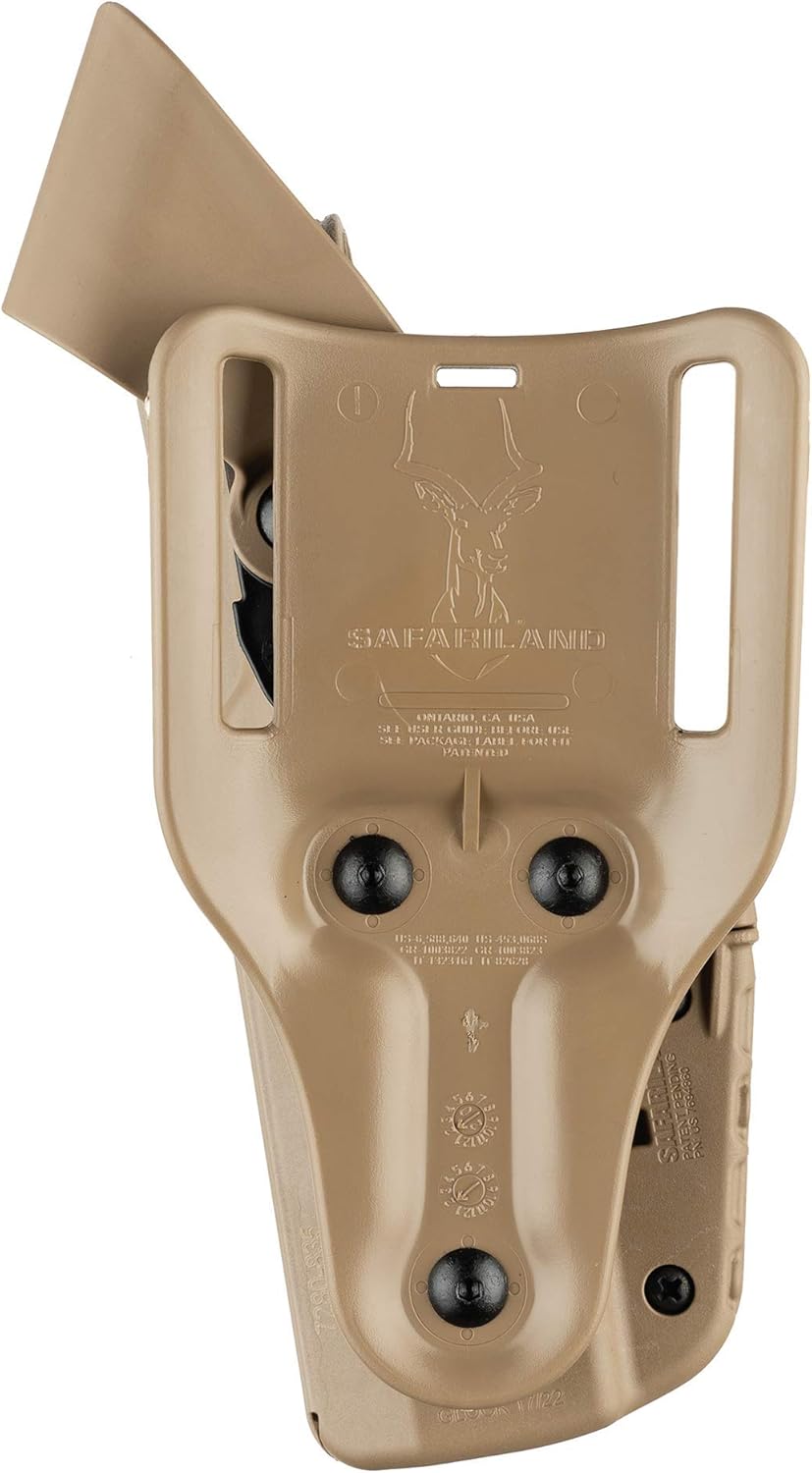 SAFARILAND Model 7280 SafariSeven SLS Mid-Ride Level II Duty Holster for Glock 20/21 Gens 1-4