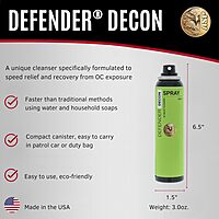 ASP Defender LE Pepper Spray Stream MK3 & Decon Cleanser Spray, Self-Defense OC for Law Enforcement Professionals