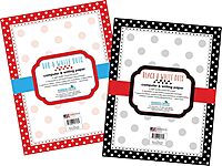 Barker Creek Designer Computer Paper 100 Sheet Set, Dots, Multi-Design, 50 Sheets of Red Dot and 50 Sheets of Black Dot Decorative Paper, Stationery, 8.5" x 11" (3556)
