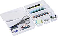 MIND READER Drawer Organizer Set, Multi-Piece Storage Trays for Kitchen, Bathroom, Office & More