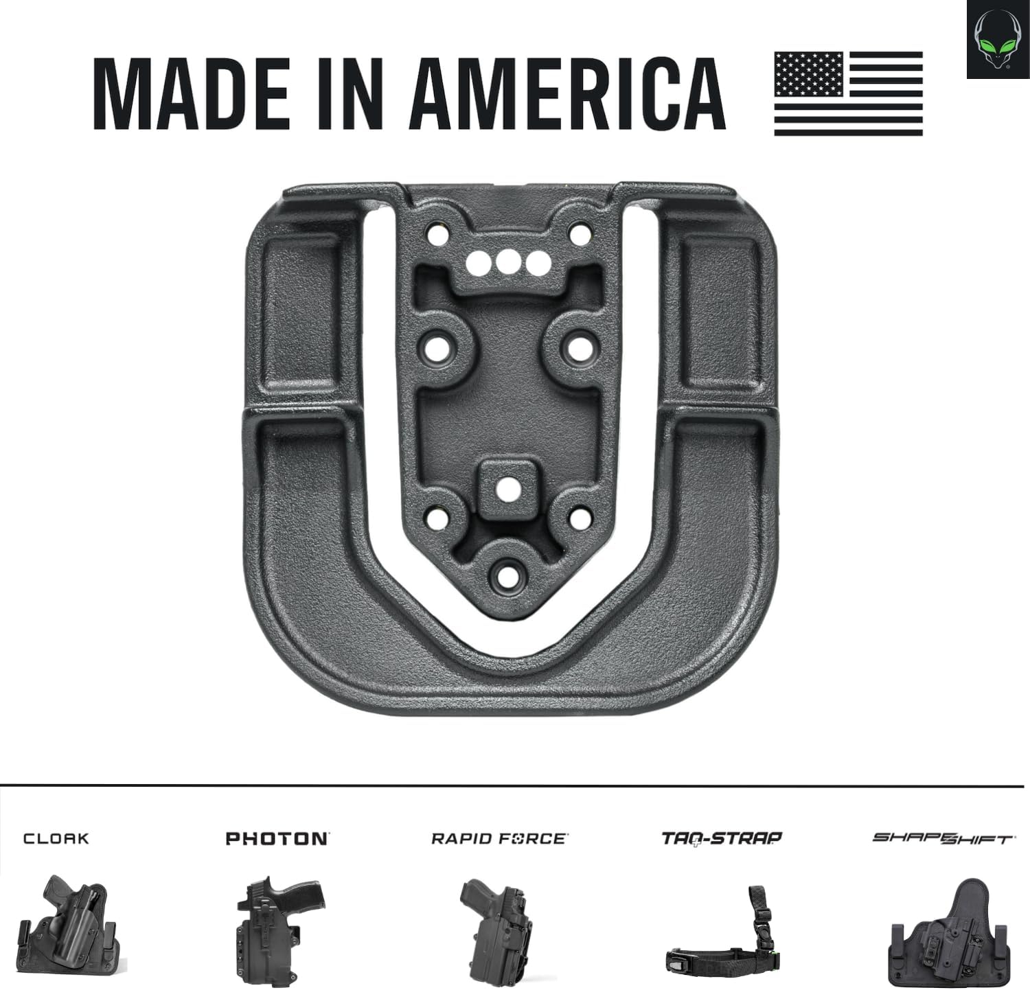 Alien Gear Rapid Force Holster Paddle – Secure Belt Fit up to 1 ¾” – Durable Polymer – Works with Rapid Force Level II