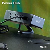 Vari Power Hub - Desk Mount Power Charging Station with Multiple Outlets - 5 AC Outlets, 2 USB Ports