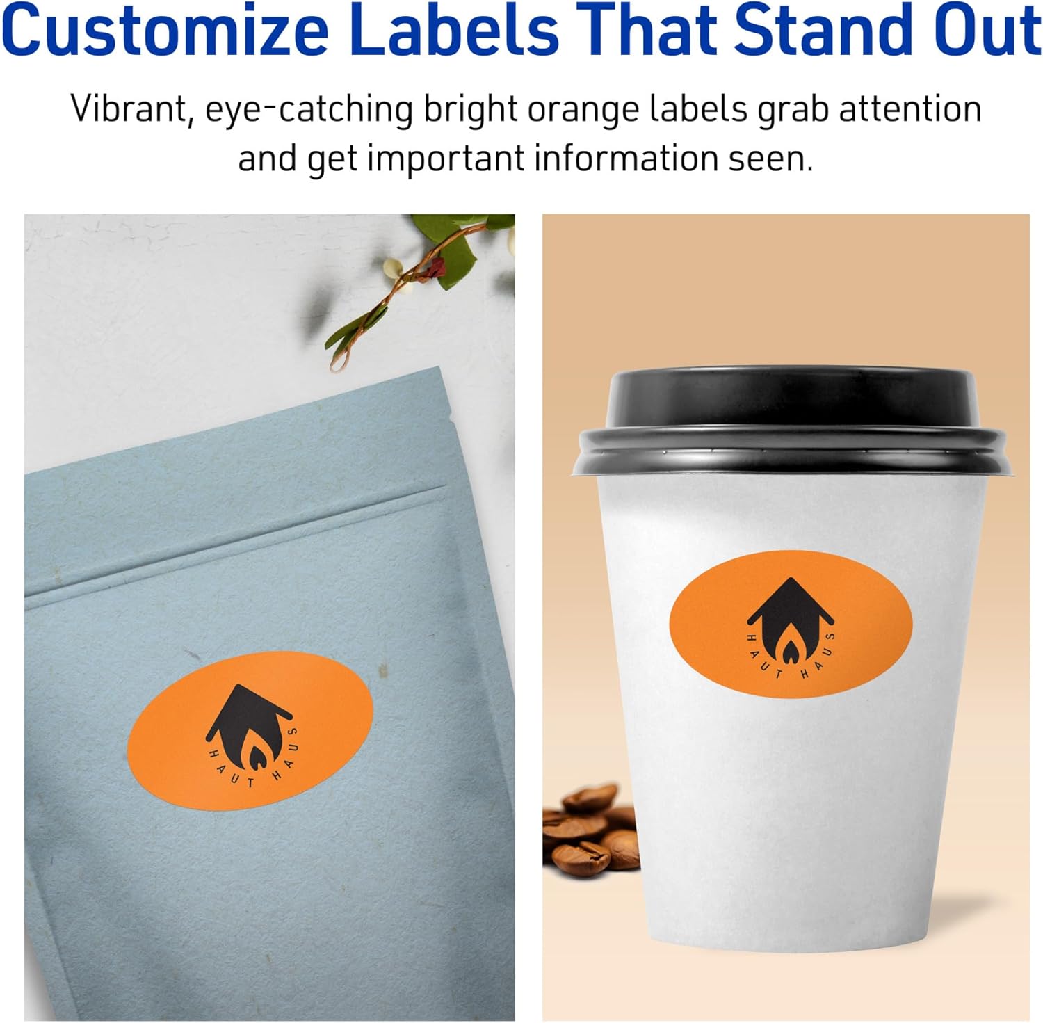 Avery Printable Oval Labels with Sure Feed Technology, Print-to-the-Edge