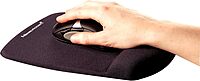 Fellowes® PlushTouch™ Mouse Pad With Wrist Rest, Black