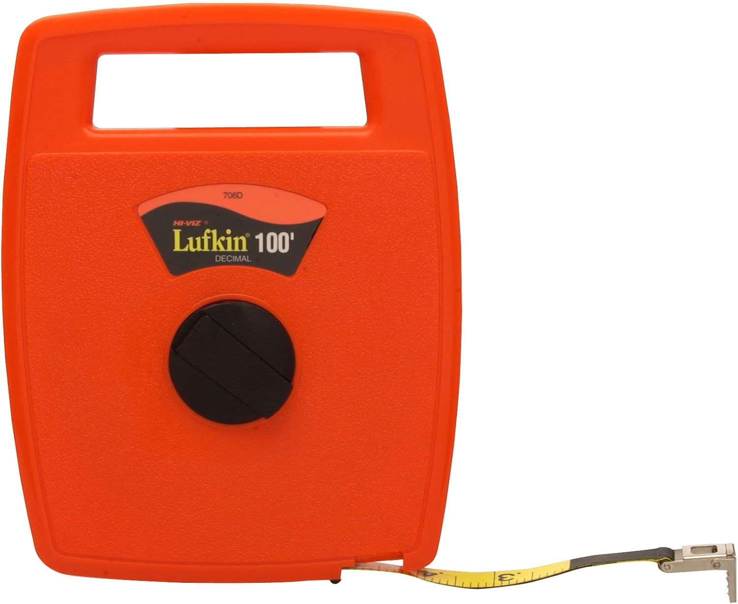 Crescent Lufkin 1/2" x 100' Hi-Viz® Orange Linear Engineer's Fiberglass Tape Measure - 706D
