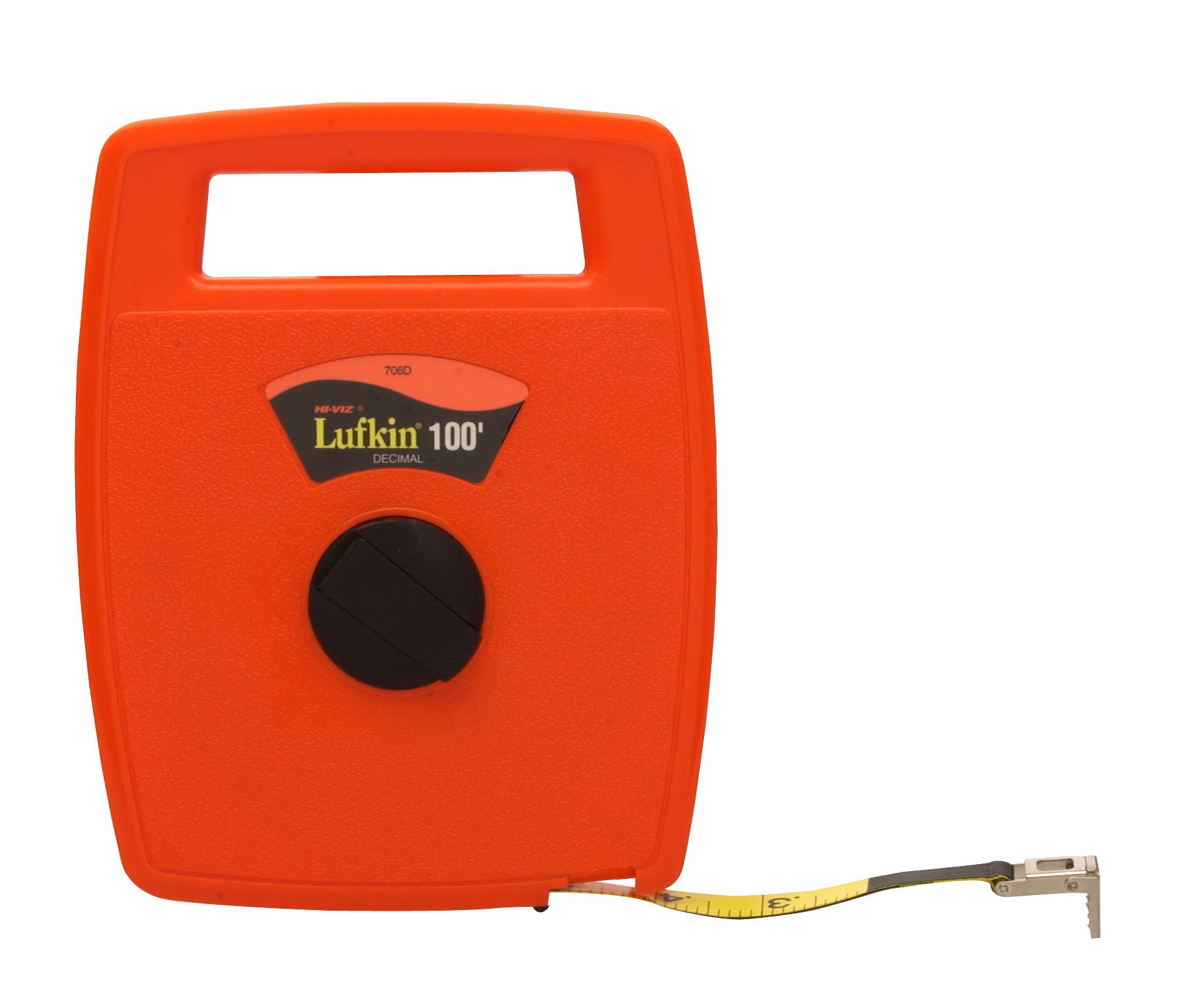 Crescent Lufkin 1/2" x 100' Hi-Viz® Orange Linear Engineer's Fiberglass Tape Measure - 706D