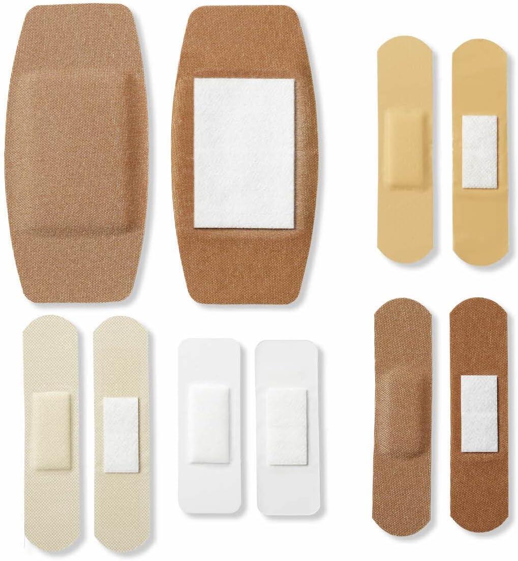 CURAD Assorted Adhesive Bandages, 4-Sided Seal, Variety Pack, 200 Count, 1 Pack
