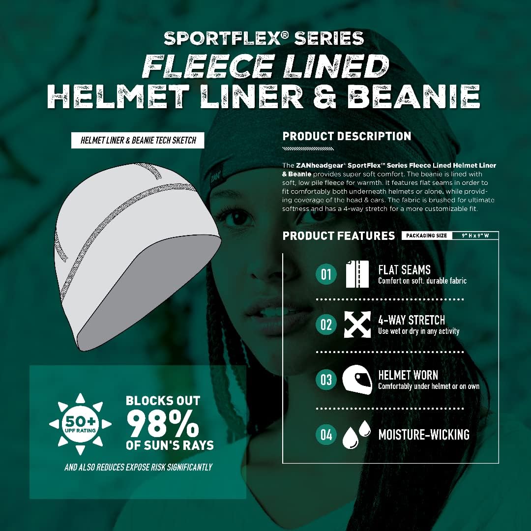 Zanheadgear SportFlex Series Helmet Liner Beanie Skull Cap