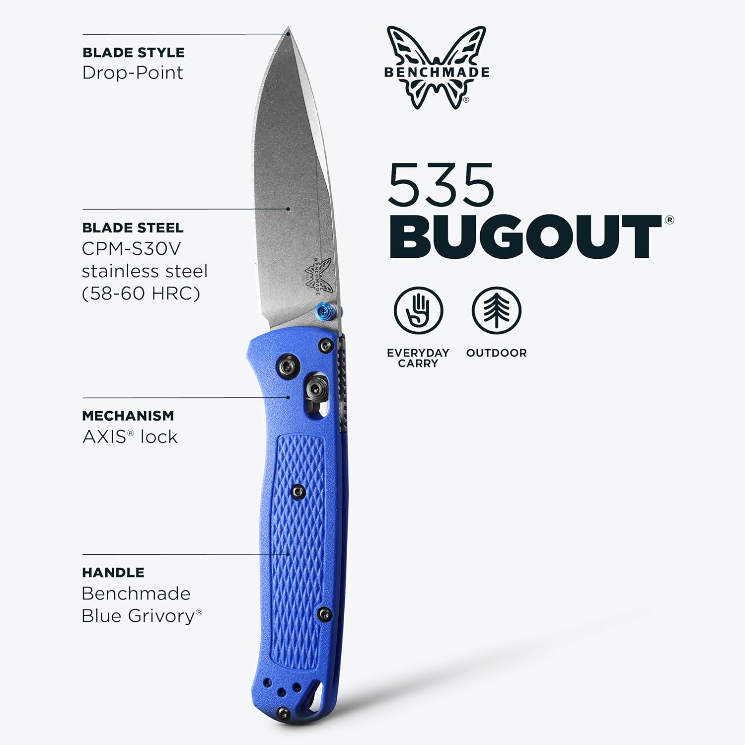 Benchmade - Bugout 535 EDC Folding Knife