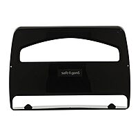 Safe-T-Gard 1/2 Fold Toilet Seat Cover Dispenser by GP PRO (Georgia-Pacific); Black; 57748; 16.375" W x 2.500" D x 11.750" H