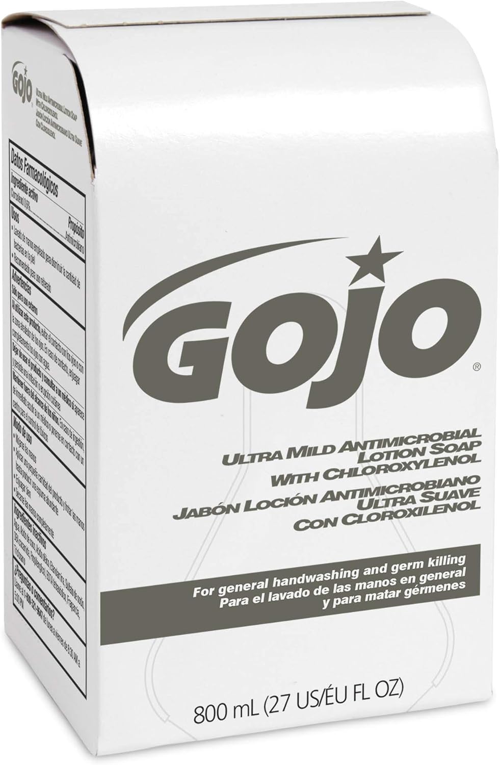 GOJO Ultra Mild Antimicrobial Lotion Soap with Chloroxylenol 800 mL Refill (Pack of 12) - 9212-12