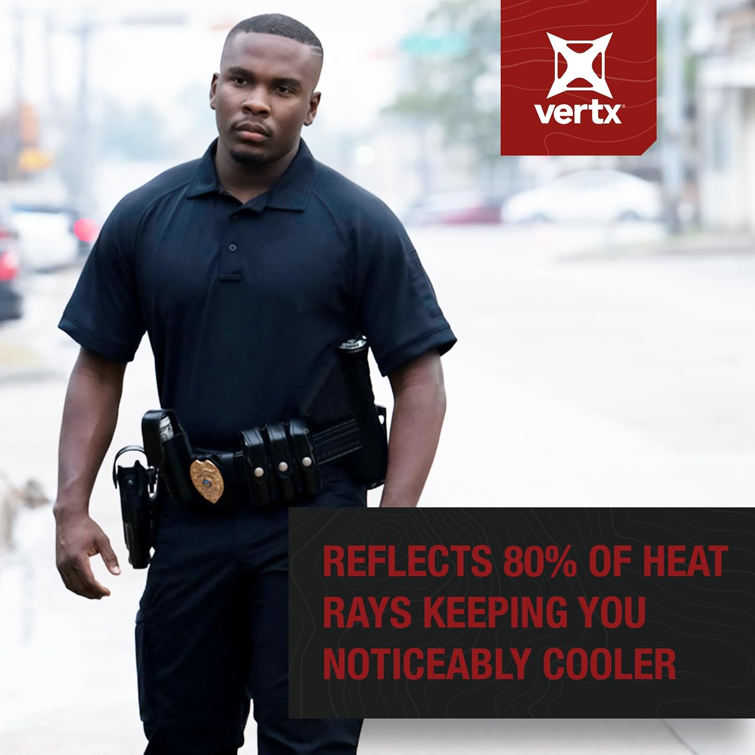 VERTX Men's Tactical Polo Shirt with Coldblack Technology
