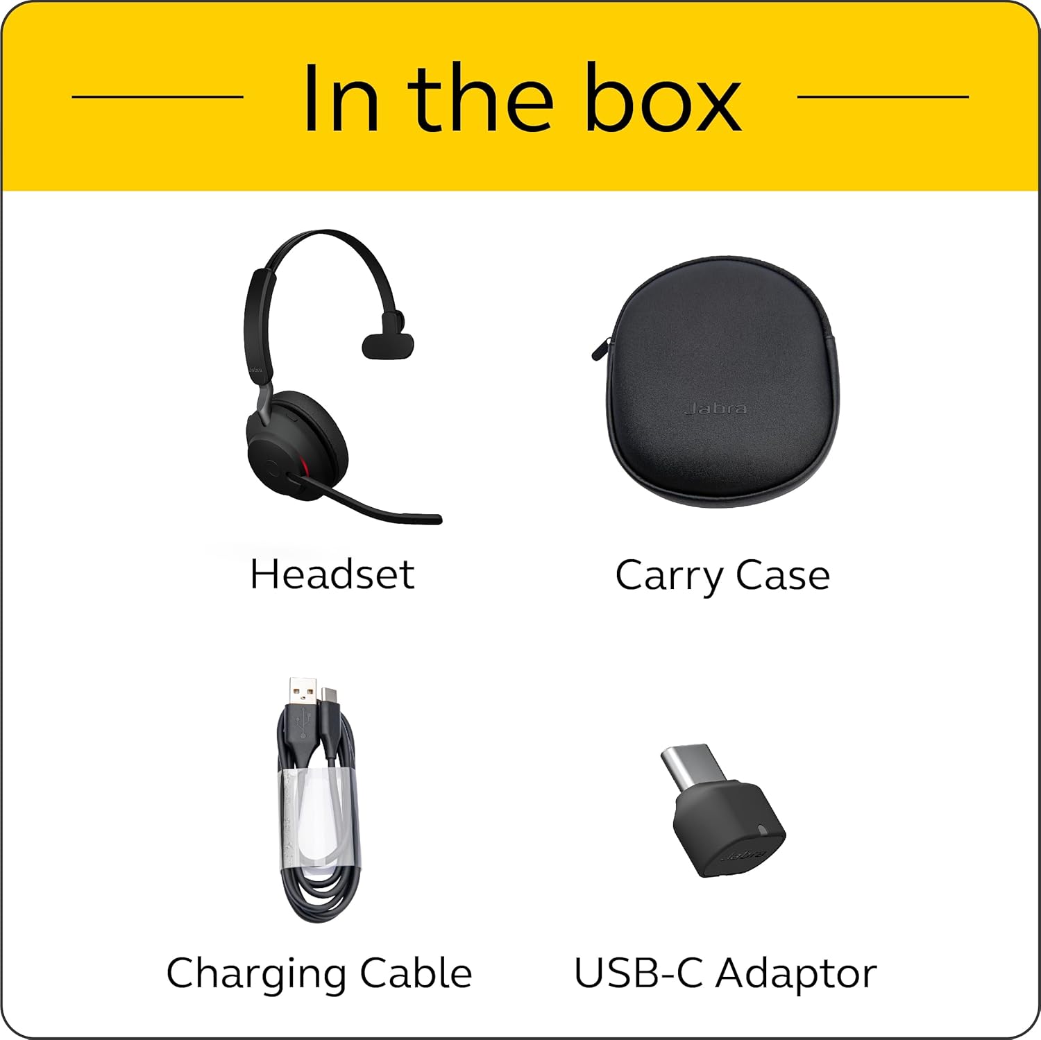 Jabra Evolve2 65 Wireless Headset On-Ear Bluetooth Headphones for Calls and Music