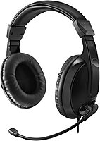 Adesso Xtream H5 - 3.5mm Stereo Headset with Microphone - Noise Cancelling - Wired- Lightweight - Works with Computer, Tablet and Smartphone. Ideal